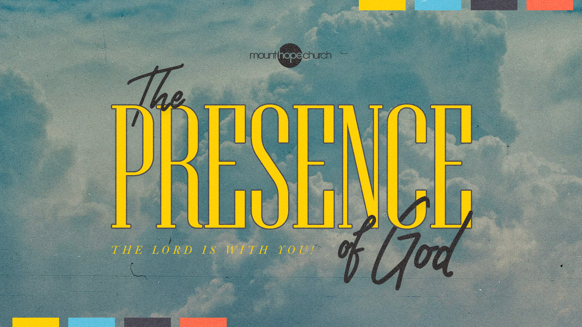 Title image for an upcoming series called The Presence of God