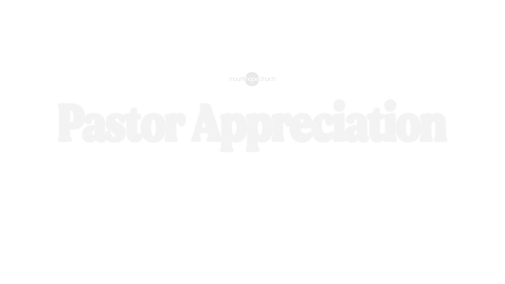 Pastor Appreciation